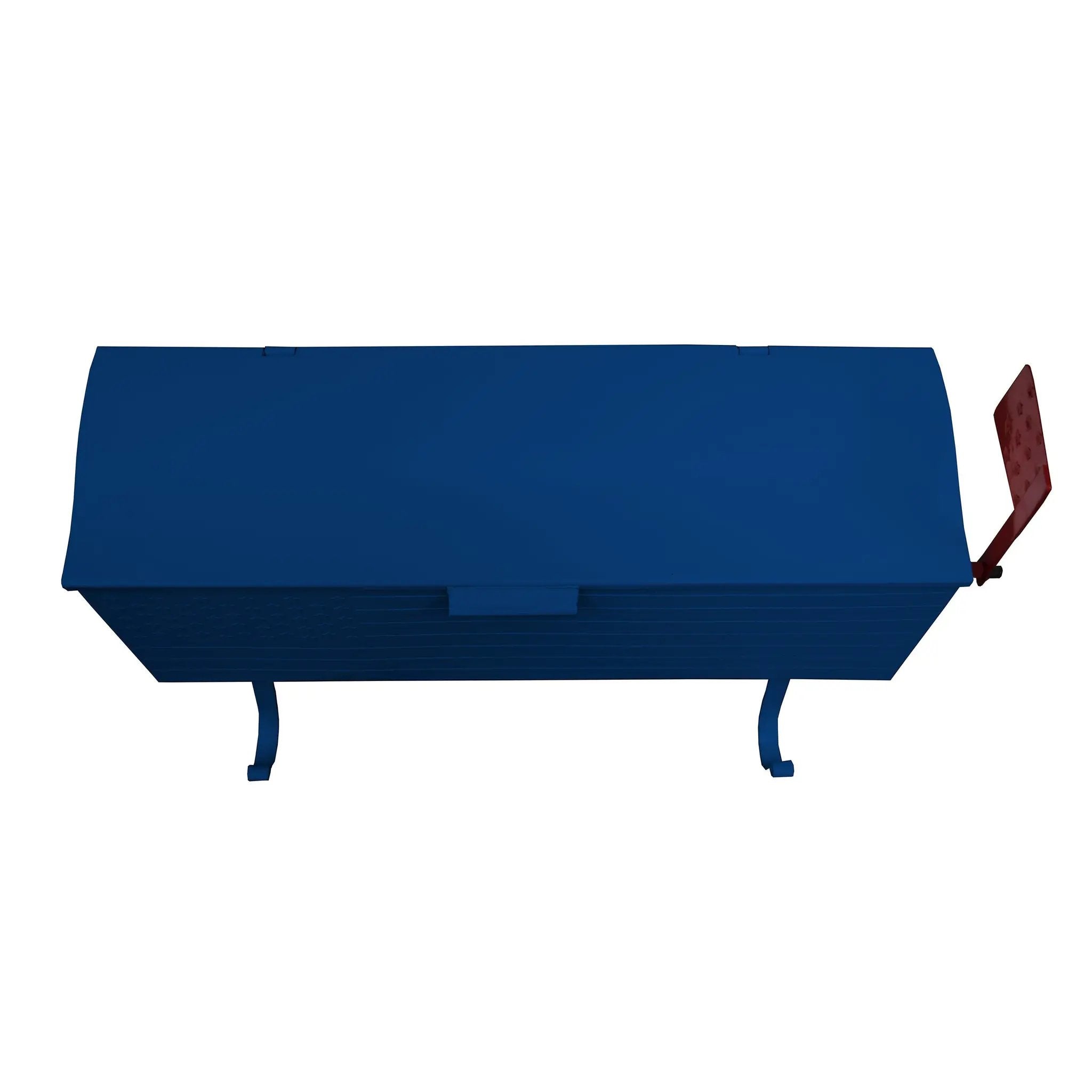 Blue American Flag Metal Wall Mounted Mailbox with Hangers by Sharicks