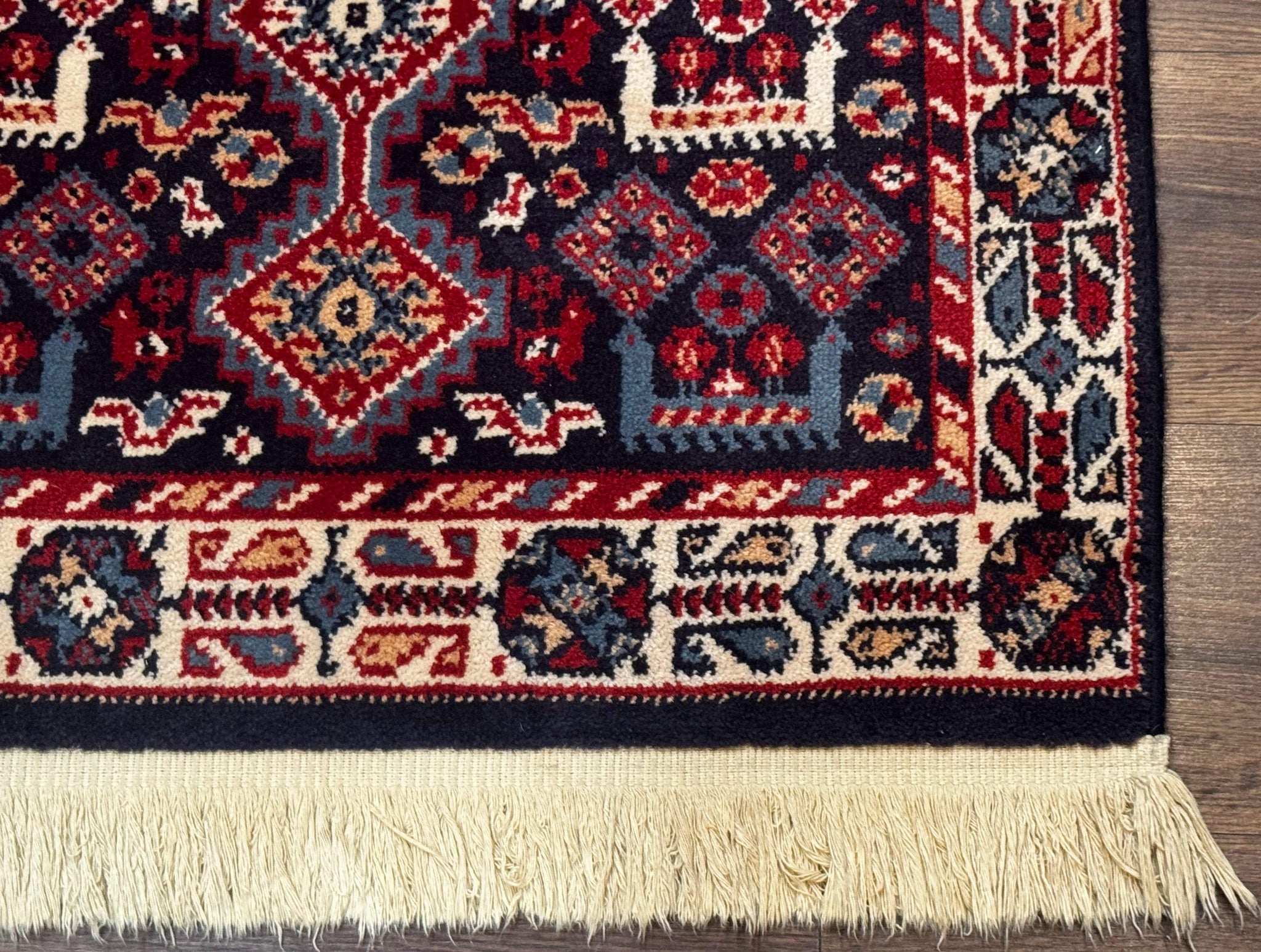 Small Karastan Rug 3x4, Yuruk Collection, Wool, Tribal, Geometric, Navy Blue by Jewel Rugs