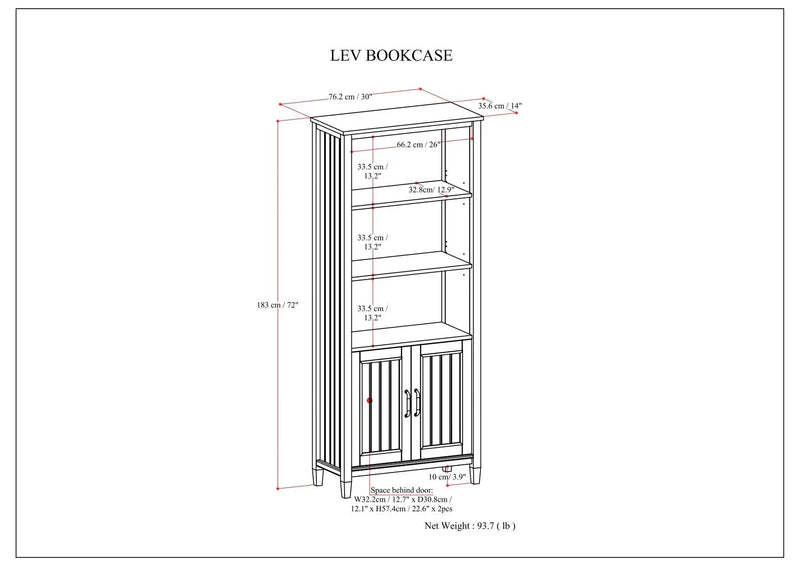 Lev - Bookcase - Smoky Brown by HouseOfZazla