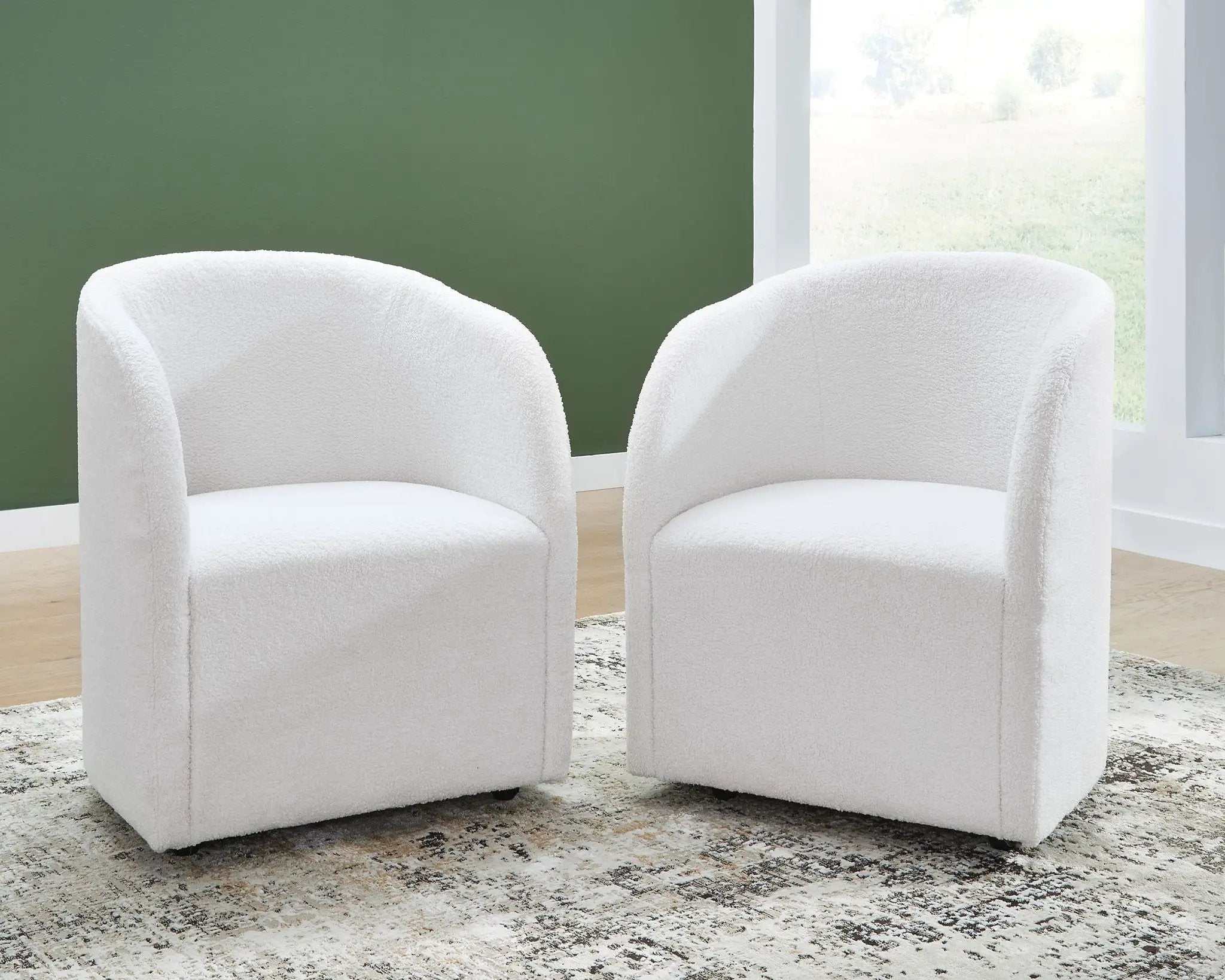 Rowanbeck - Dining Upholstered Arm Chair (Set of 2) - Ivory by Unique Piece Furniture