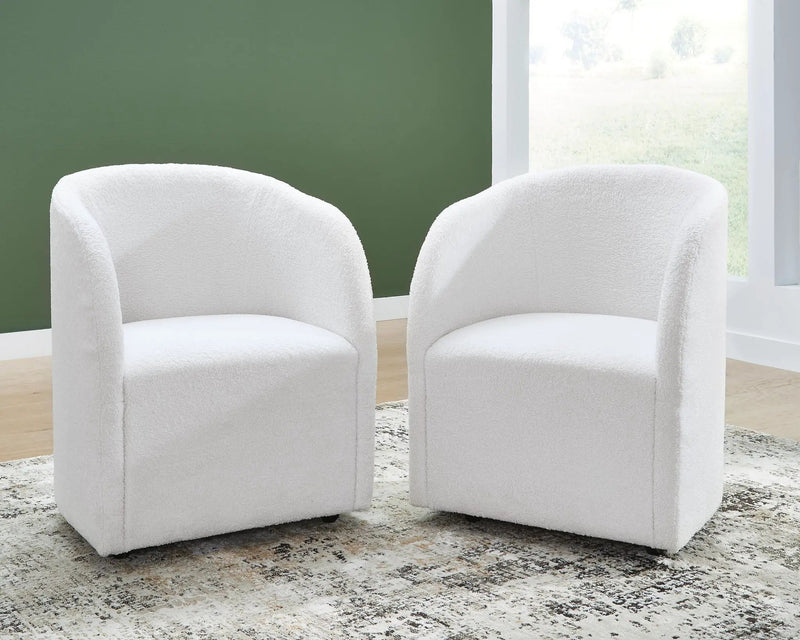 Rowanbeck - Dining Upholstered Arm Chair (Set of 2) - Ivory by Unique Piece Furniture