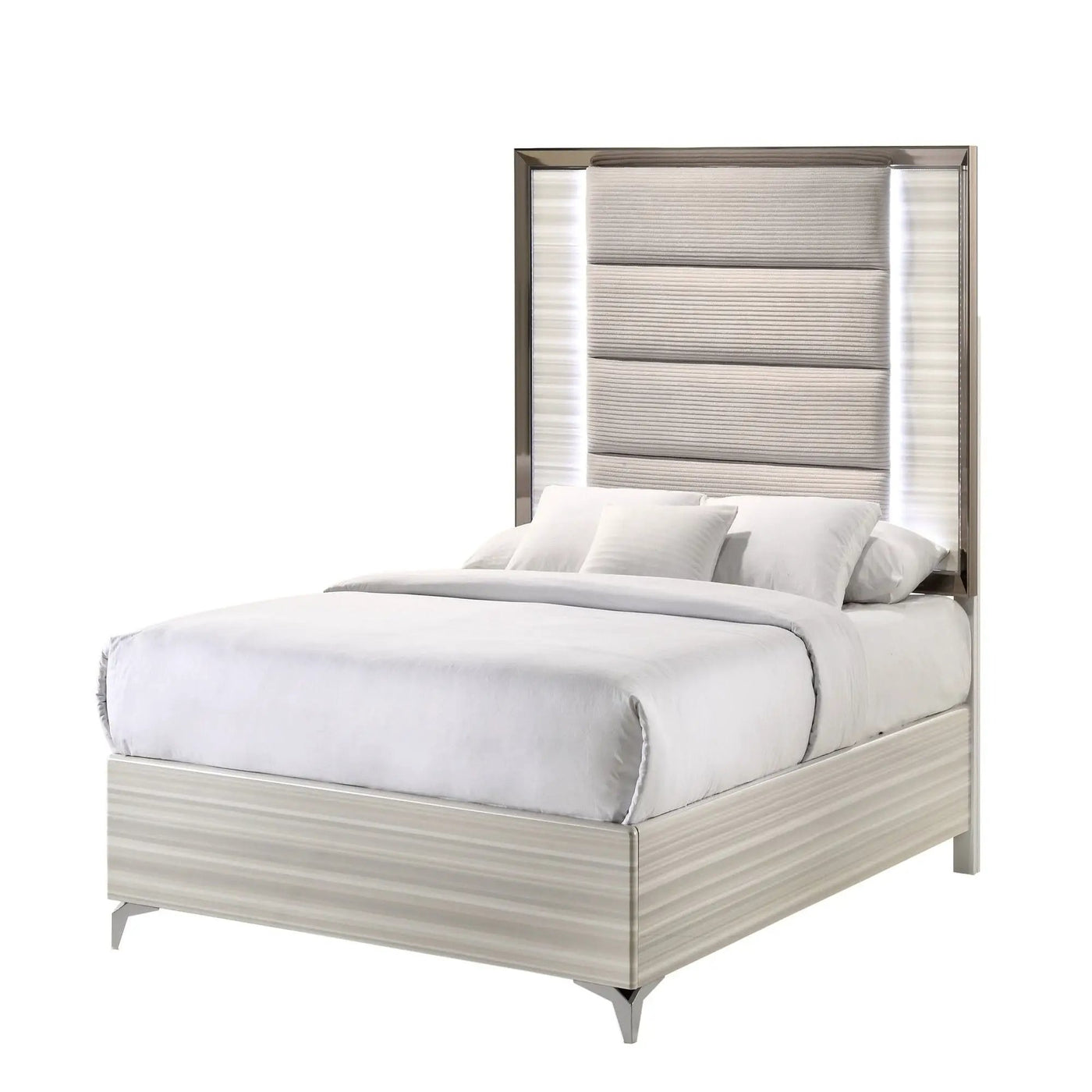 Star - 5 Pieces Bedroom Set Modern Design With LED by HouseOfZazla