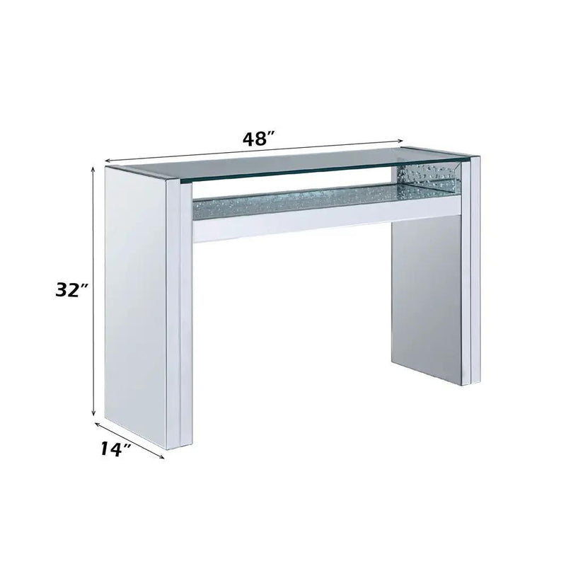 Nysa - Sofa Table - Mirrored & Faux Crystals by Unique Piece Furniture
