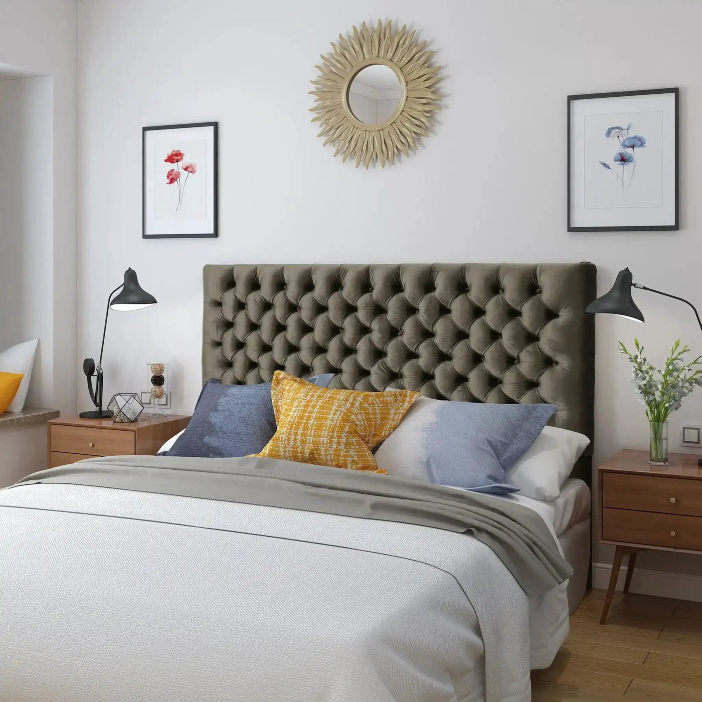 Annecy Contemporary Upholstered Headboard by HouseOfZazla