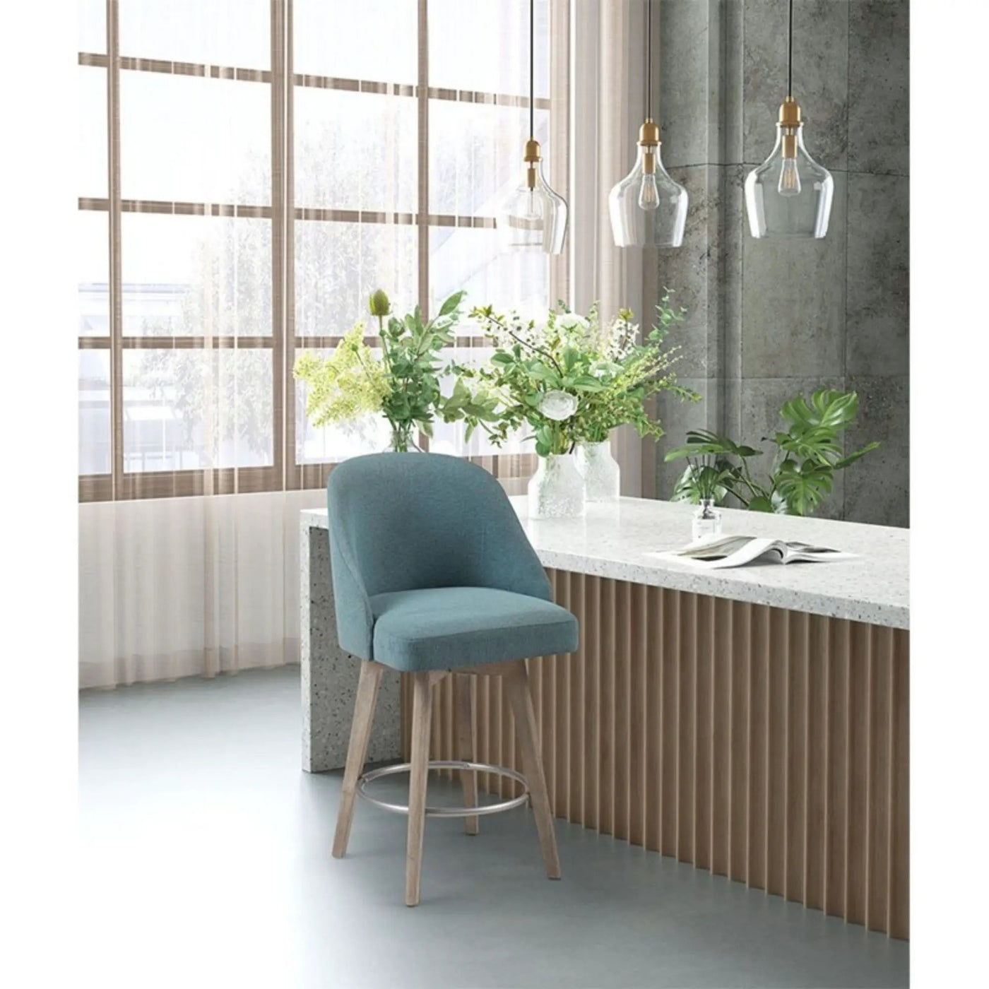 Pearce - Bar Stool With Swivel Seat by HouseOfZazla