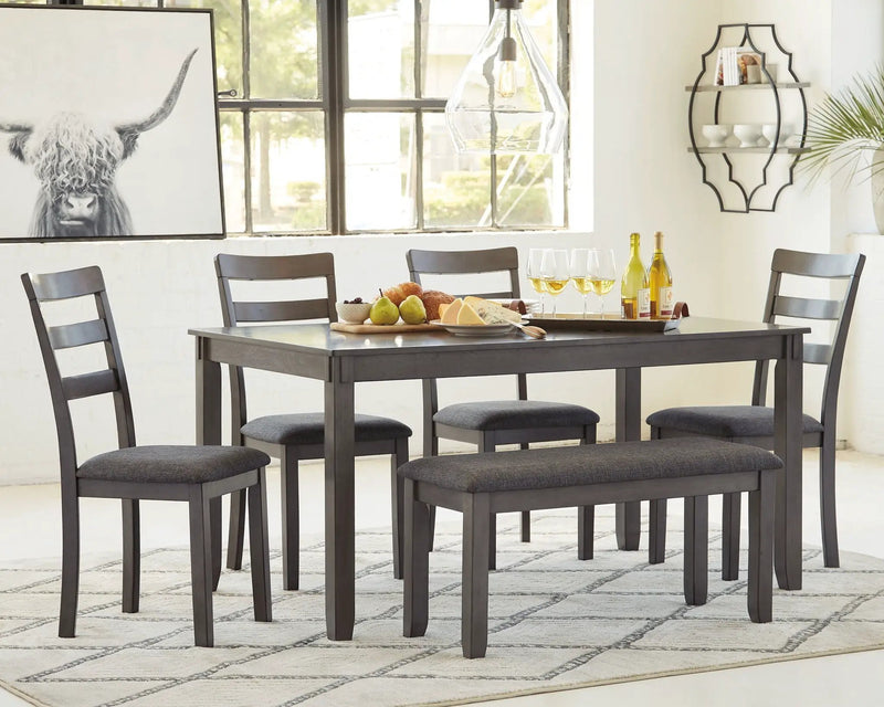Bridson - RECT DRM Table Set (Set of 6) - Gray by Unique Piece Furniture