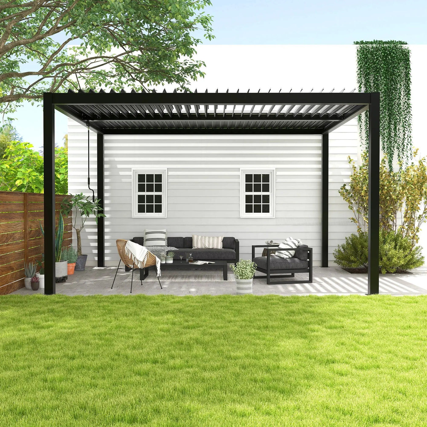 Louver Pergola Aluminium Frame & Louvers by HouseOfZazla