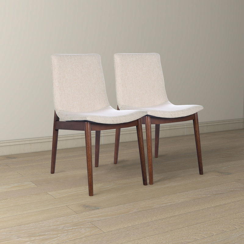 Beige Dining Chair Set of 2 with Solid Wood Construction - Ravel, photo 6 of 10