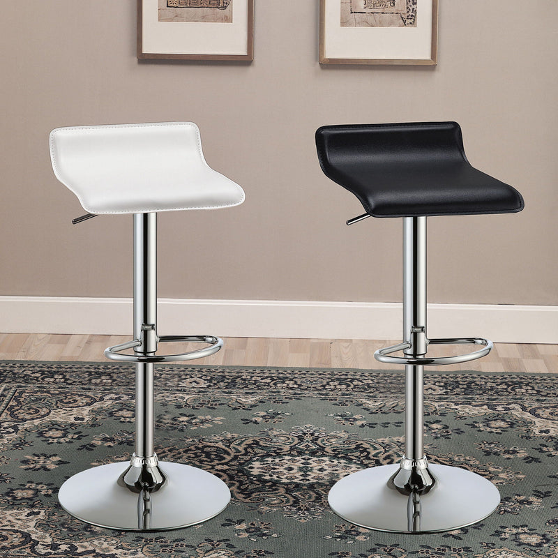 Backless Bar Stool With Adjustable Height - Black by HouseOfZazla