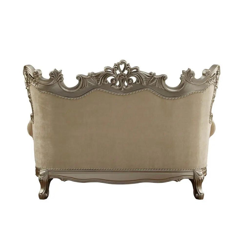 Ranita - Loveseat With 6 Pillows - Fabric & Champagne by Unique Piece Furniture