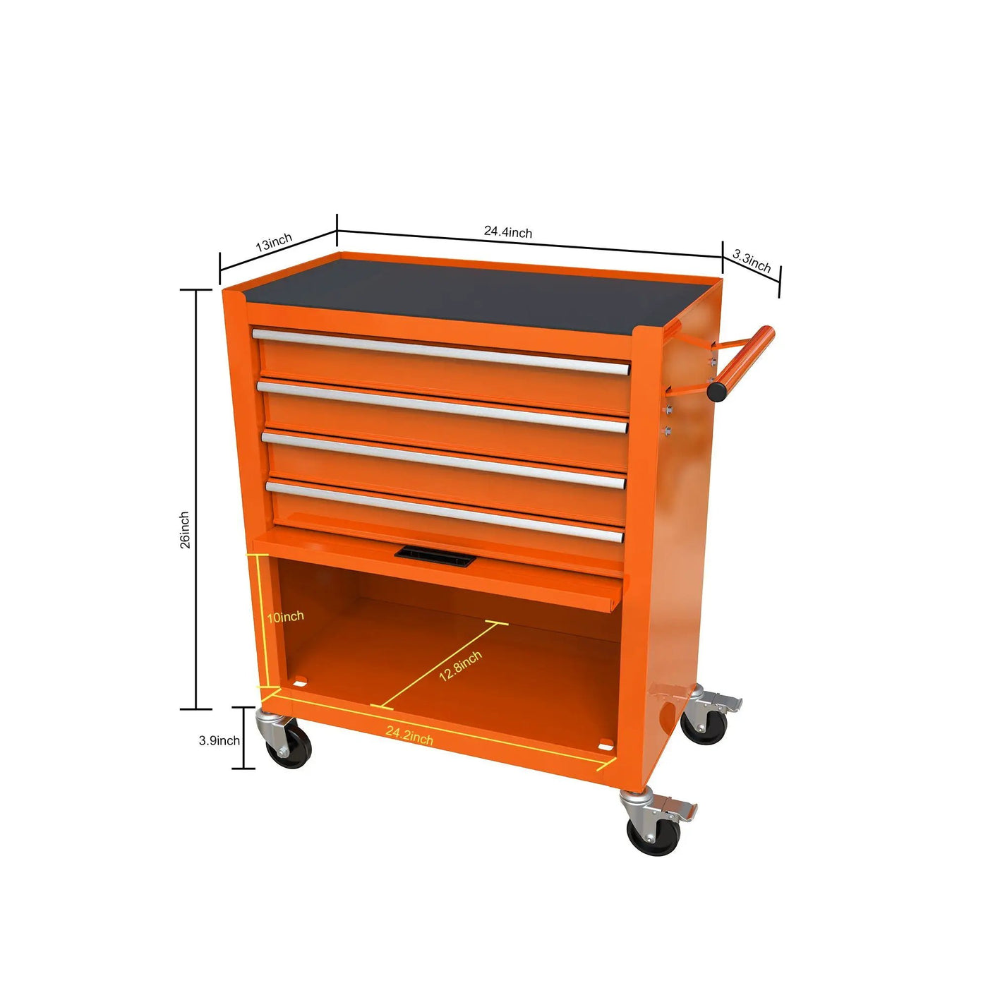 4 Drawers Multifunctional Tool Cart With Wheels by HouseOfZazla