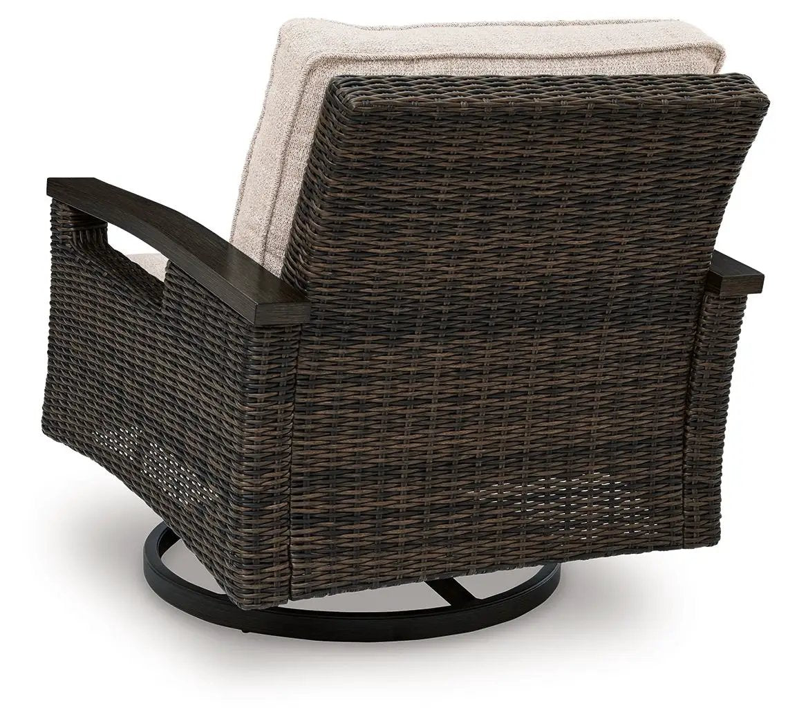 Monterey Point - Swivel Lounge Chair (Set of 2) - Dark Brown by Unique Piece Furniture