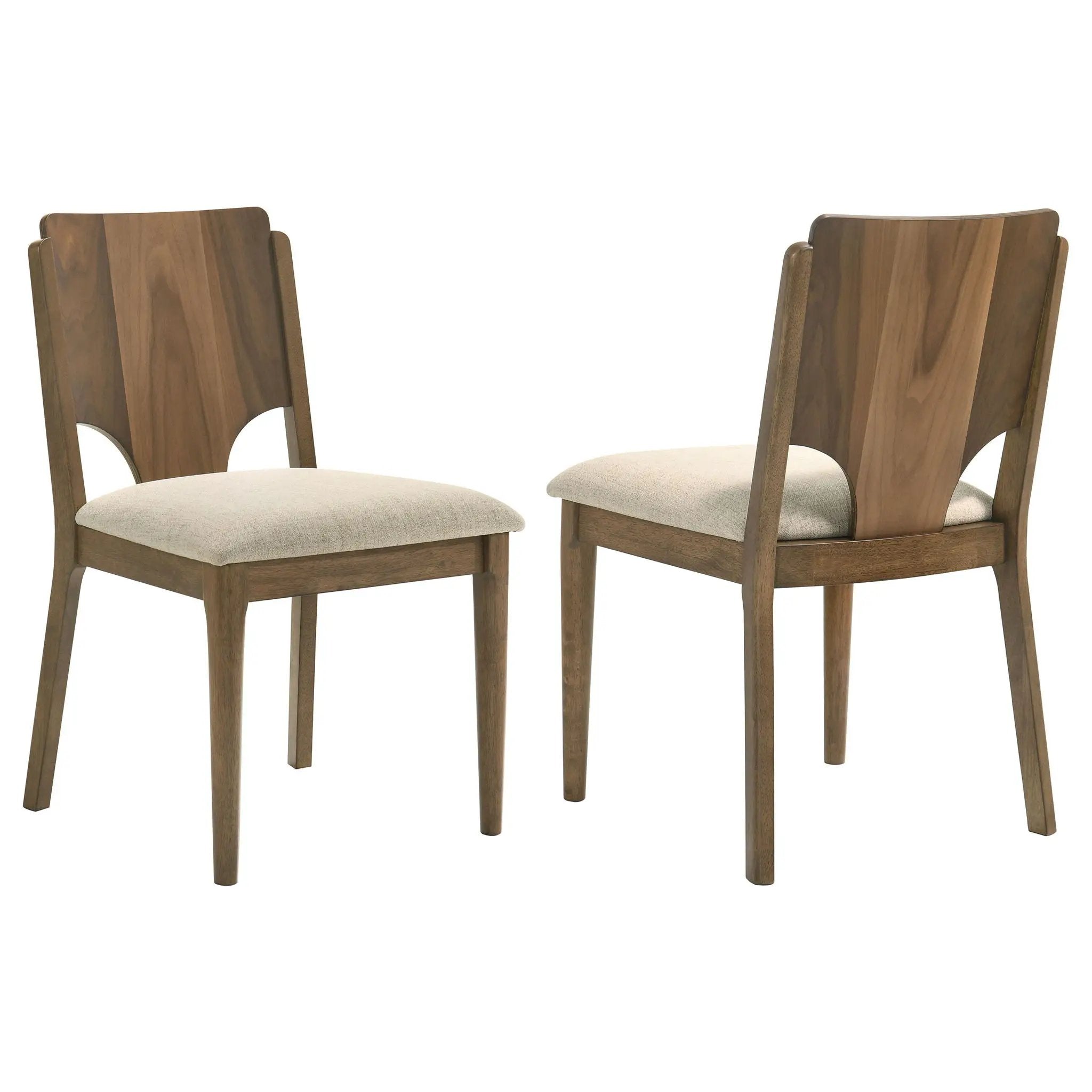 Graham - Upholstered Dining Side Chair (Set of 2) - Walnut by HouseOfZazla