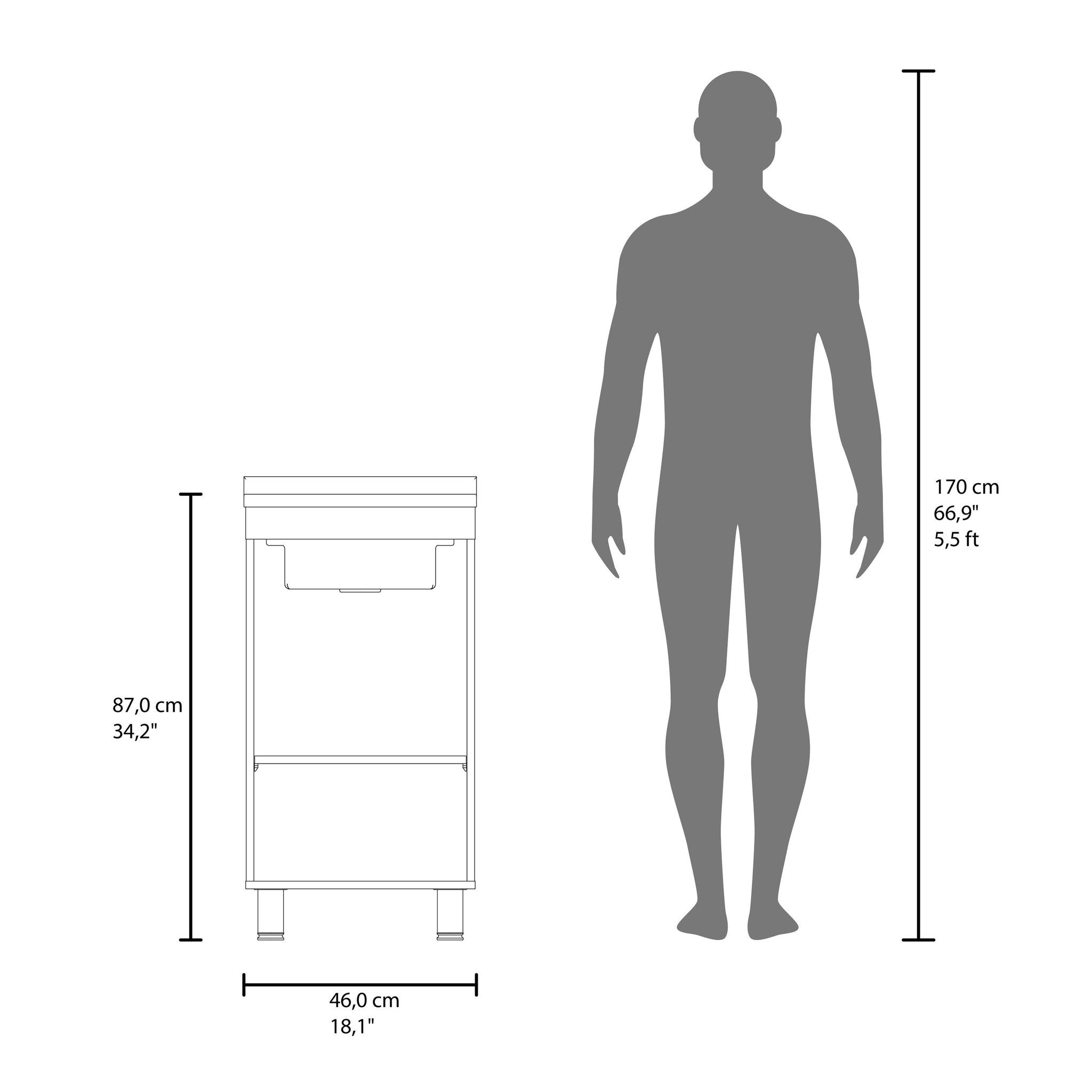 Darwin Freestanding Utility Tub and Sink Cabinet with One Door by HouseOfZazla