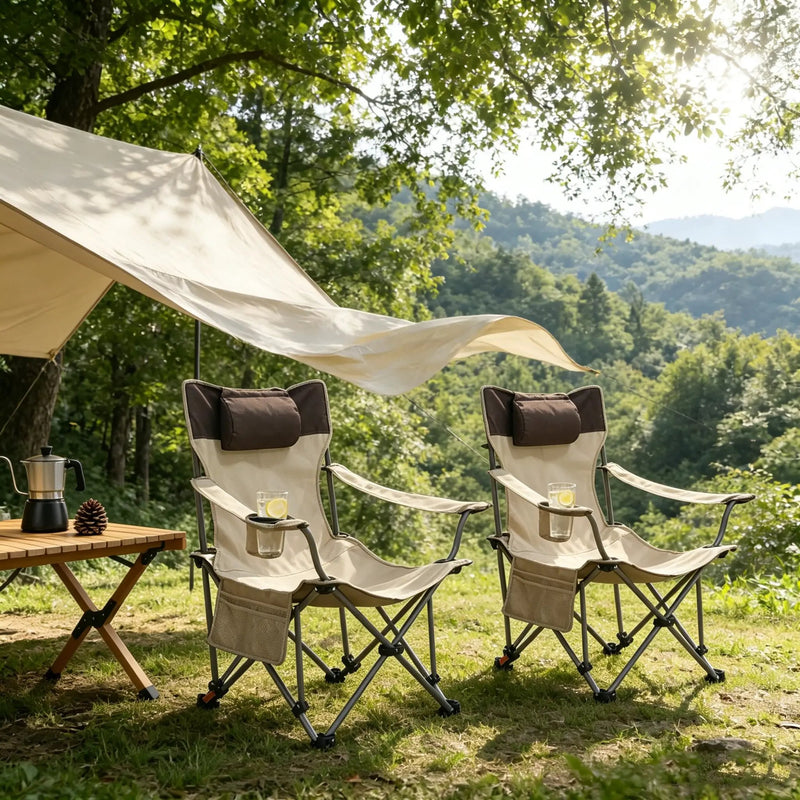2PCS Outdoor Camping Chairs by HouseOfZazla