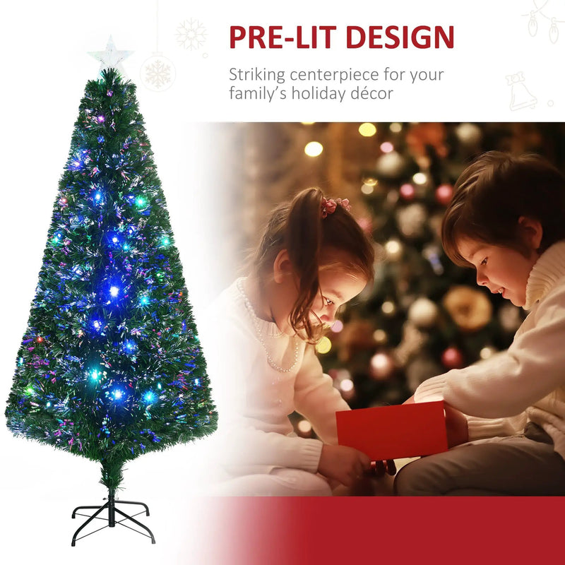 HOMCOM 6' Tall Douglas Fir Pre-Lit Artificial Christmas Tree by HouseOfZazla
