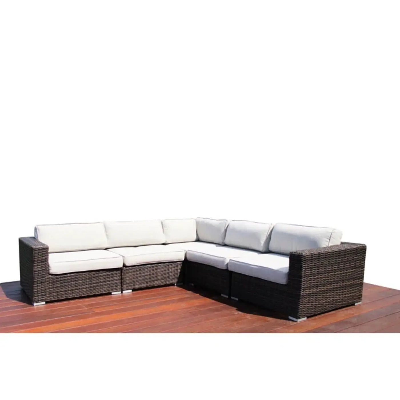 Luxurious Wicker Patio Sectional With Weather Resistant Sunbrella Cushions by Unique Piece Furniture