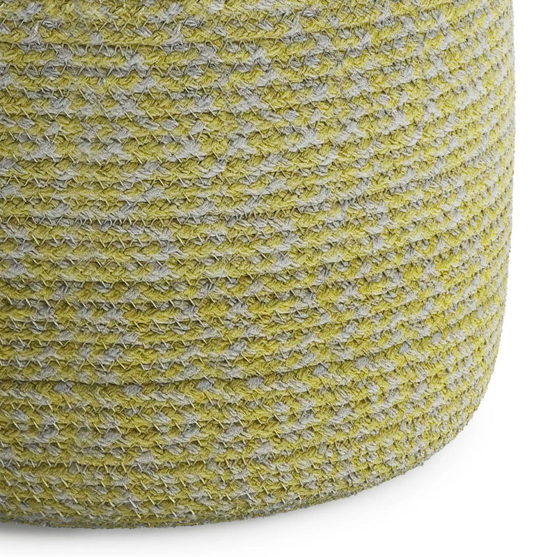 Bayley - Versatile Round Braided Pouf by Unique Piece Furniture