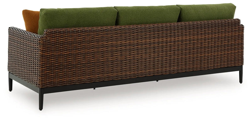 Horizon Hall - Sofa With Cushion - Brown / Green by Unique Piece Furniture