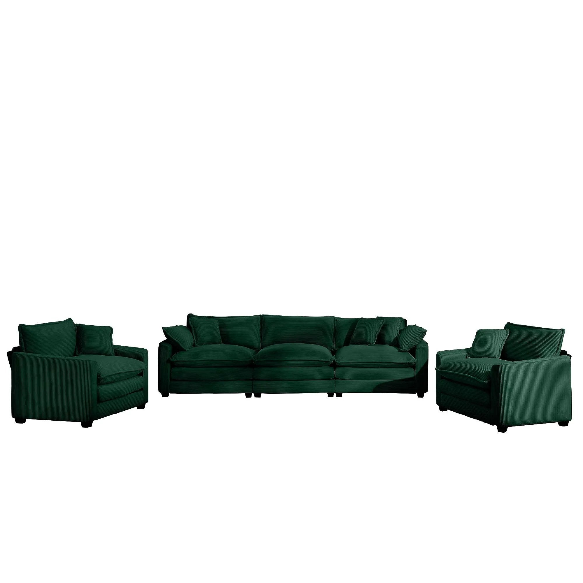 Elegant Oversized Sectional Sofa Set With Deep Seats And Flexible Layout by HouseOfZazla