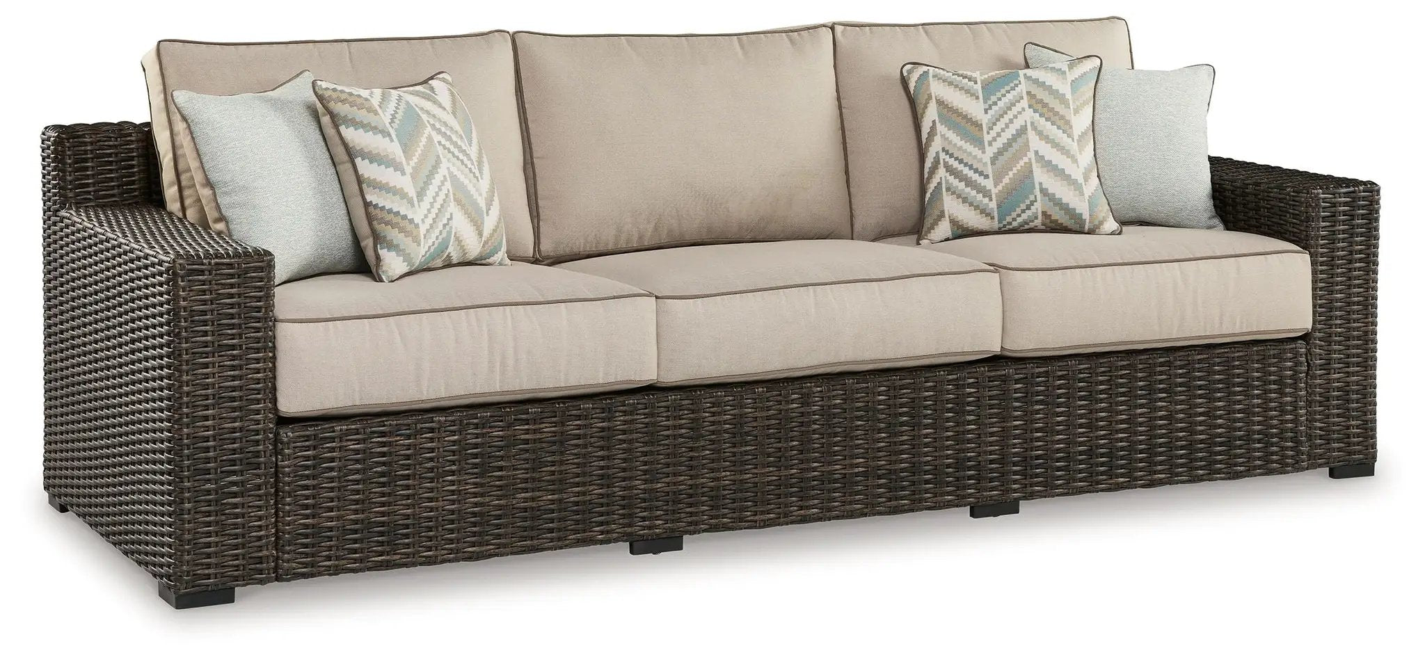 Coastline Bay - Sofa With Cushion - Brown by Unique Piece Furniture