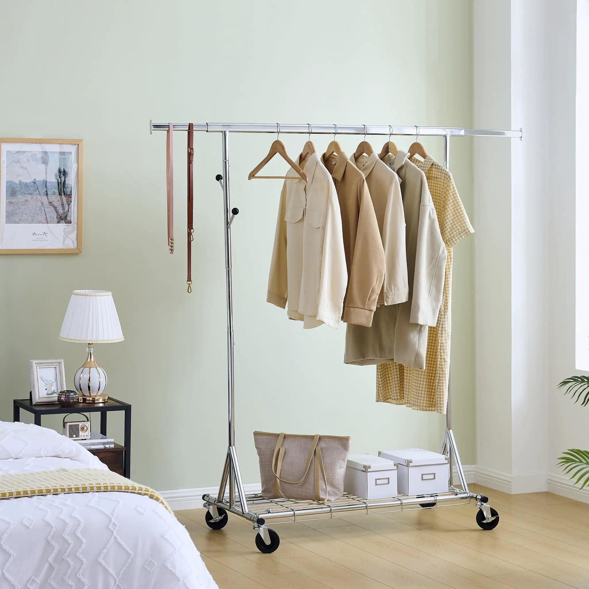 Heavy Duty Rolling Clothes Rack by HouseOfZazla