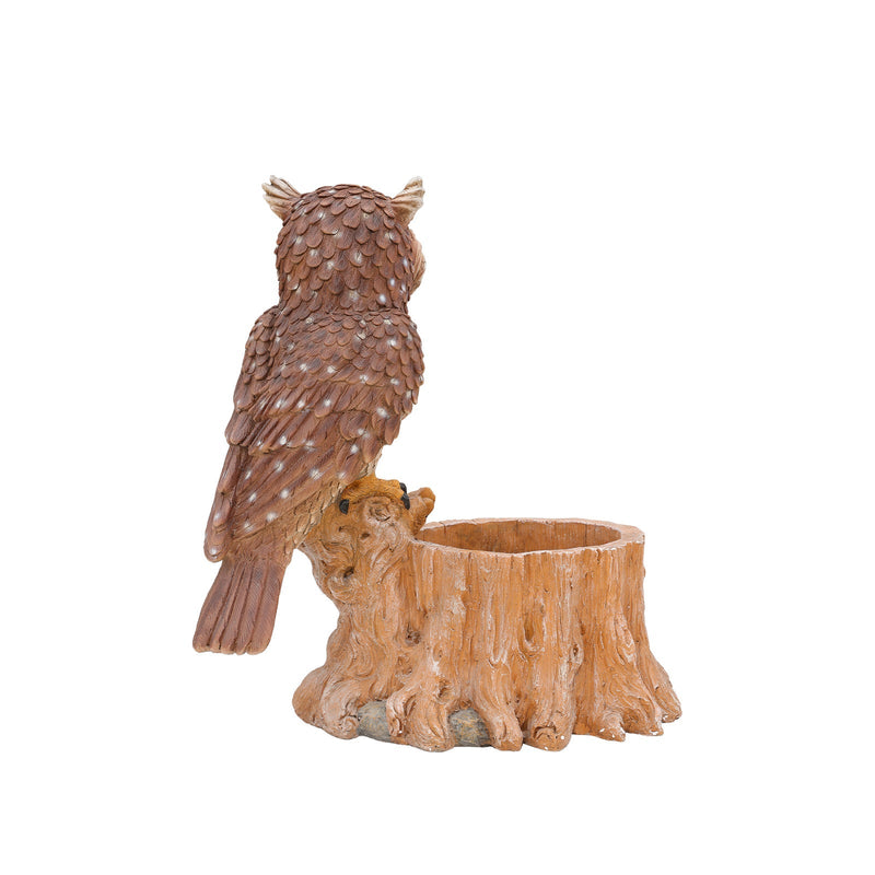 Decorative Owl Garden Planter Pot on Branch by HouseOfZazla