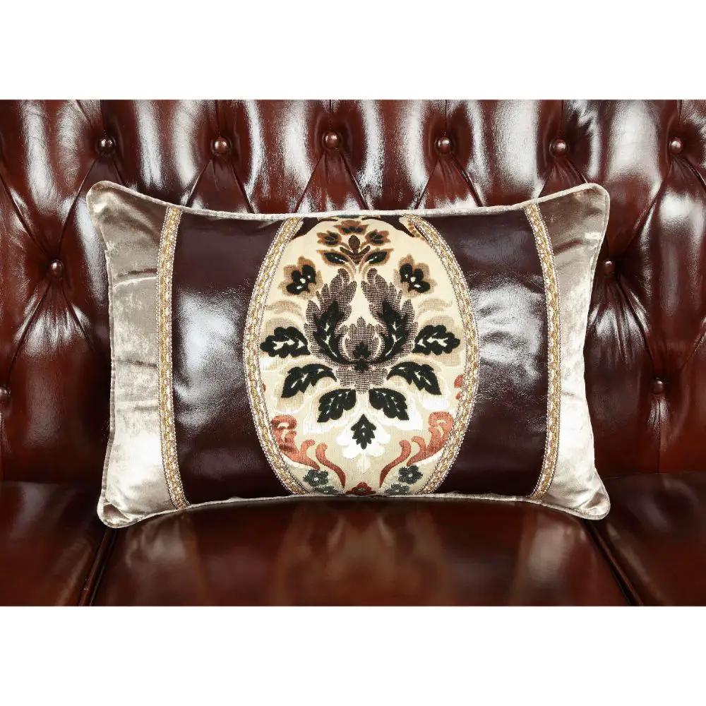 Eustoma - Loveseat - Cherry Top Grain Leather Match & Walnut by Unique Piece Furniture