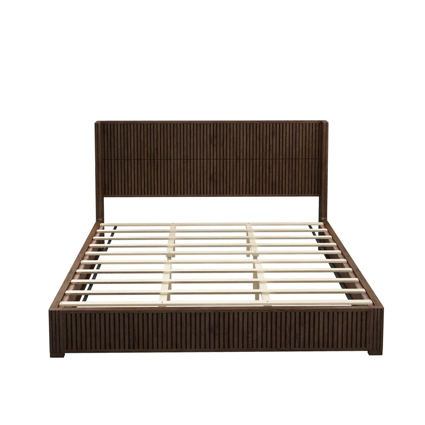 Platform Bed Frame With Headboard, Floor Standing Design by HouseOfZazla
