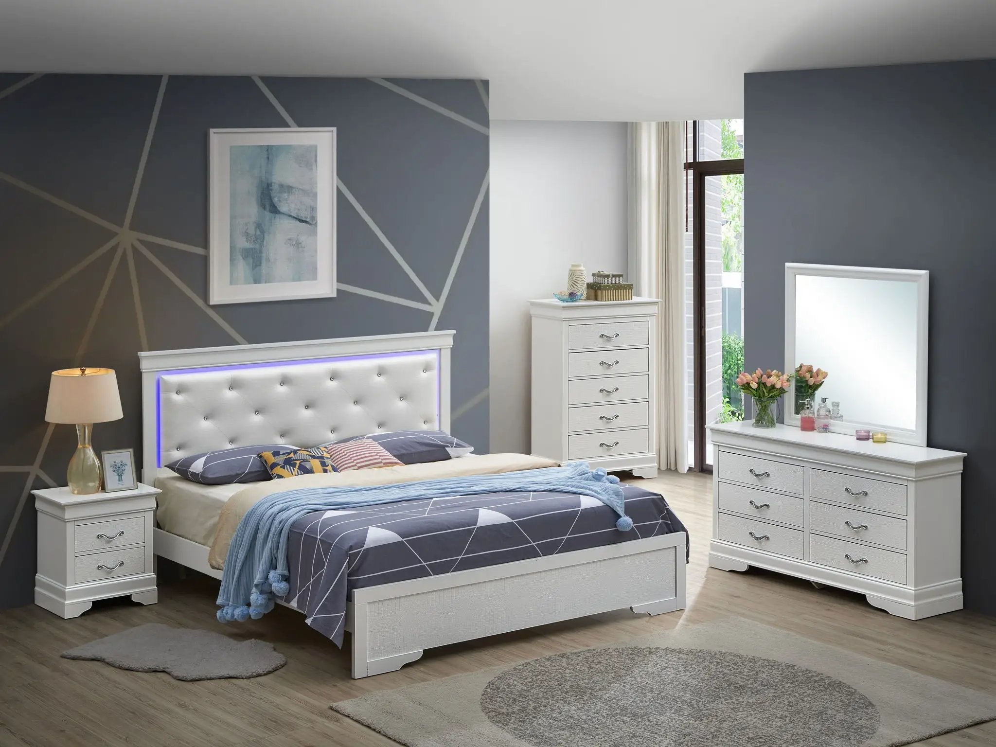 LED Elegant Bed by Unique Piece Furniture
