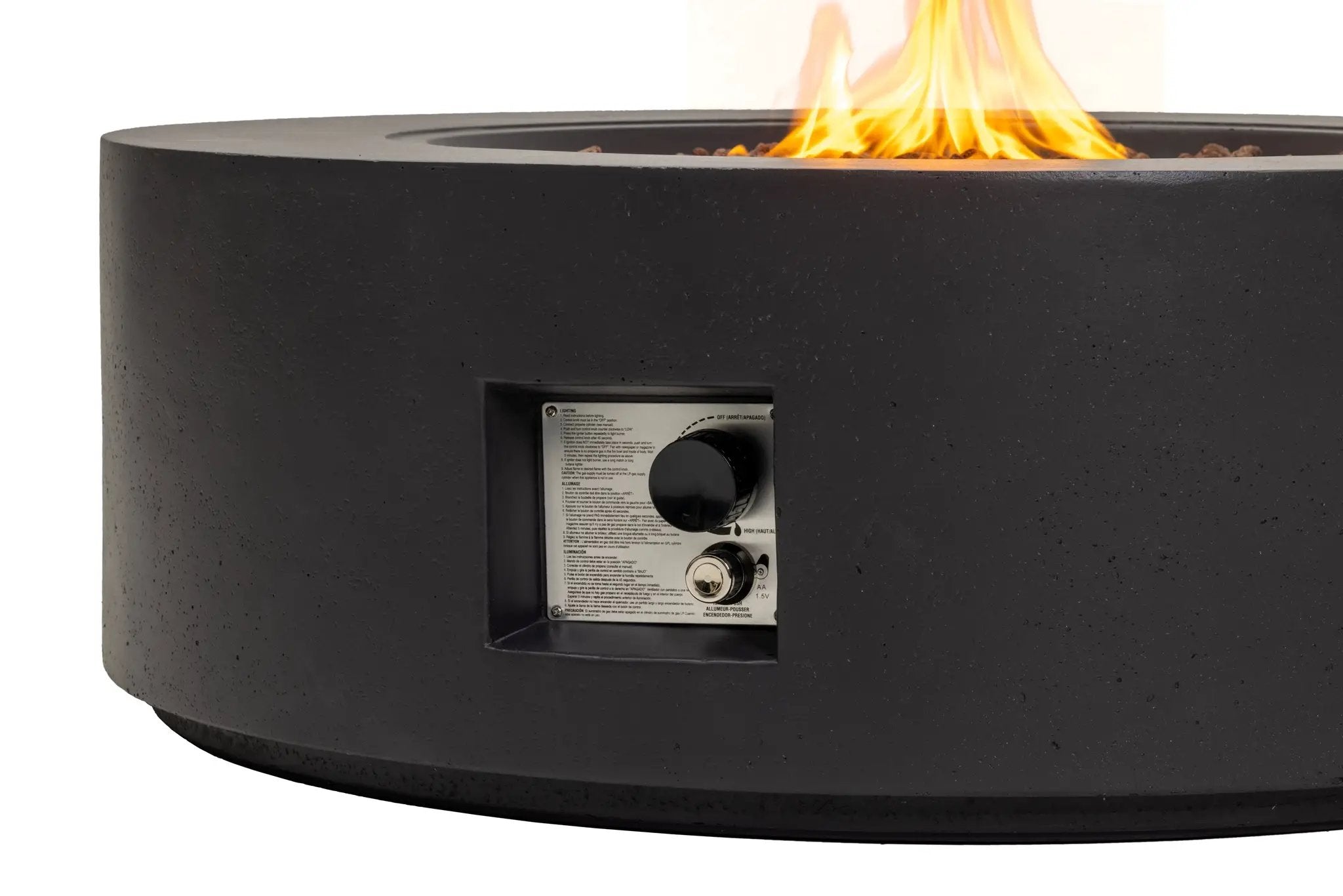 40' Round Outdoor Propane Fire Pit Table by HouseOfZazla