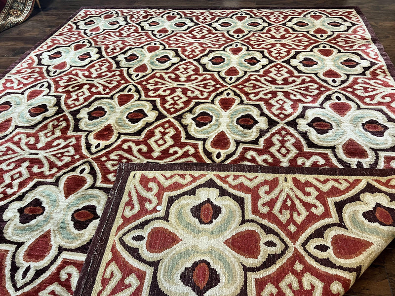 Portuguese Rug 9x12, Vintage Carpet, Handmade Wool Rug by Jewel Rugs