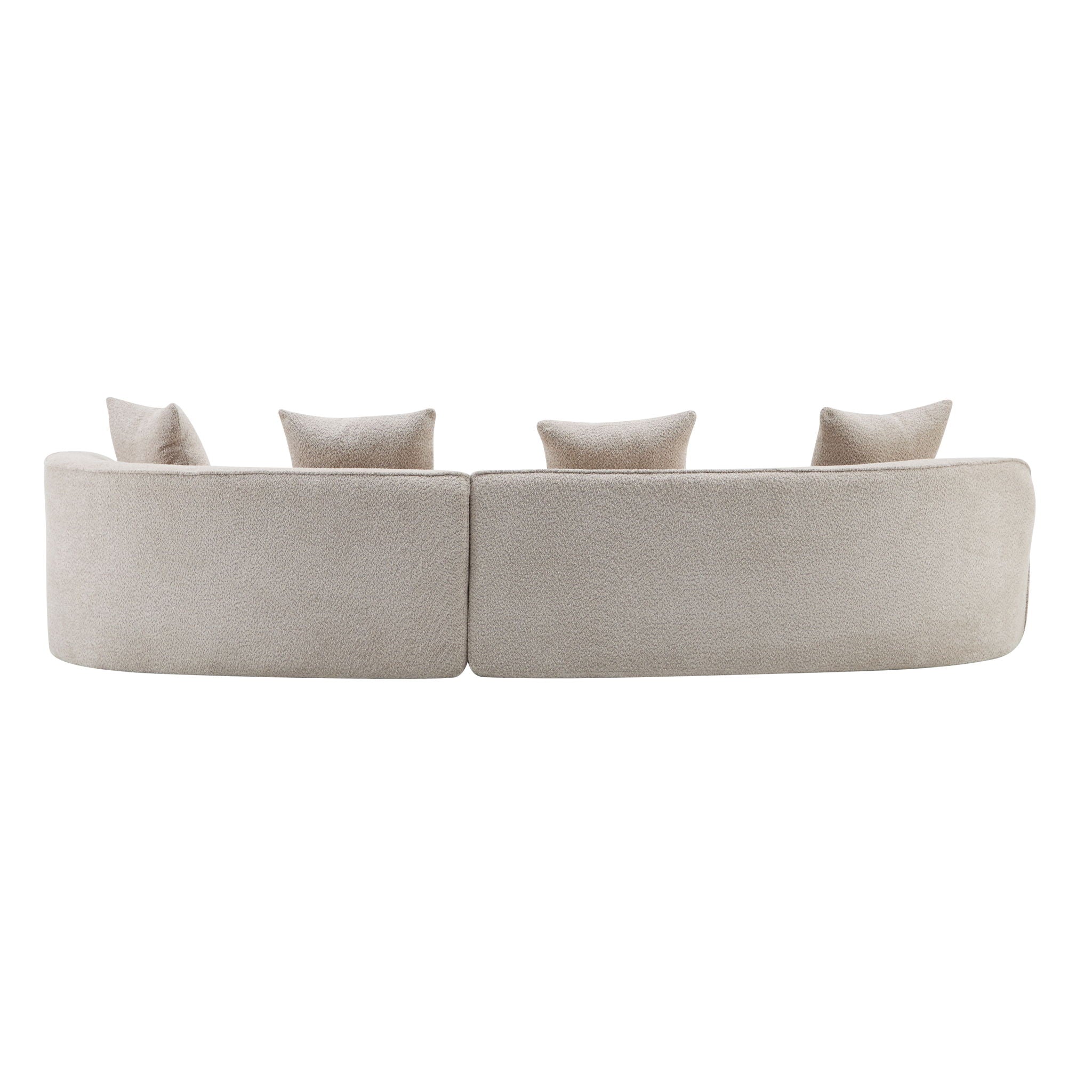 Elegant Curved Sectional Sofa With Full Foam Comfort by HouseOfZazla