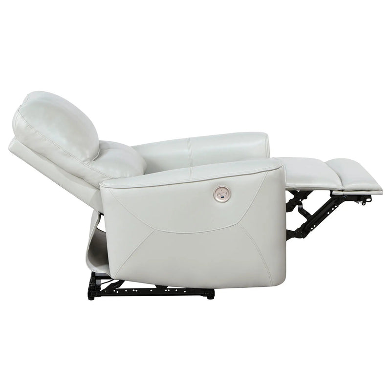 Greenfield Upholstered Power Recliner Chair Dove Grey by Unique Piece Furniture
