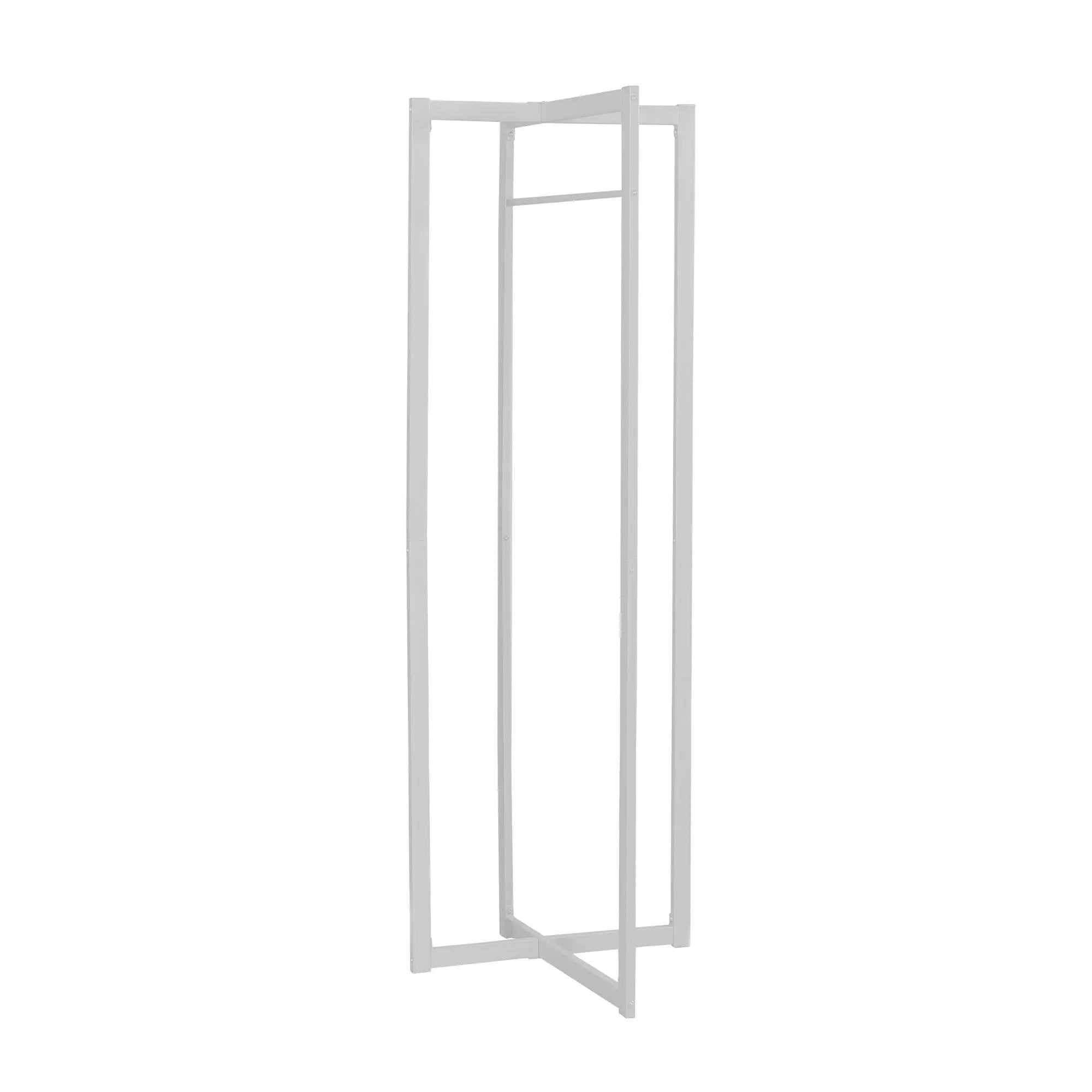 Coat Rack Hall Tree Free Standing Hanging Bar Entryway White by HouseOfZazla