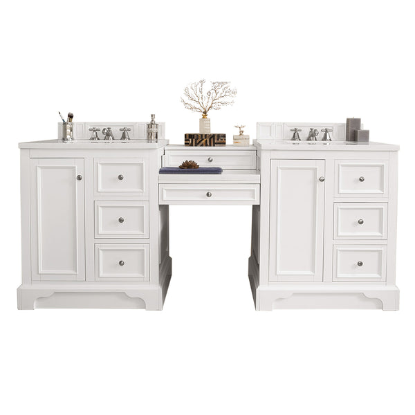 James Martin De Soto 82" Double Bathroom Vanity, Bright White