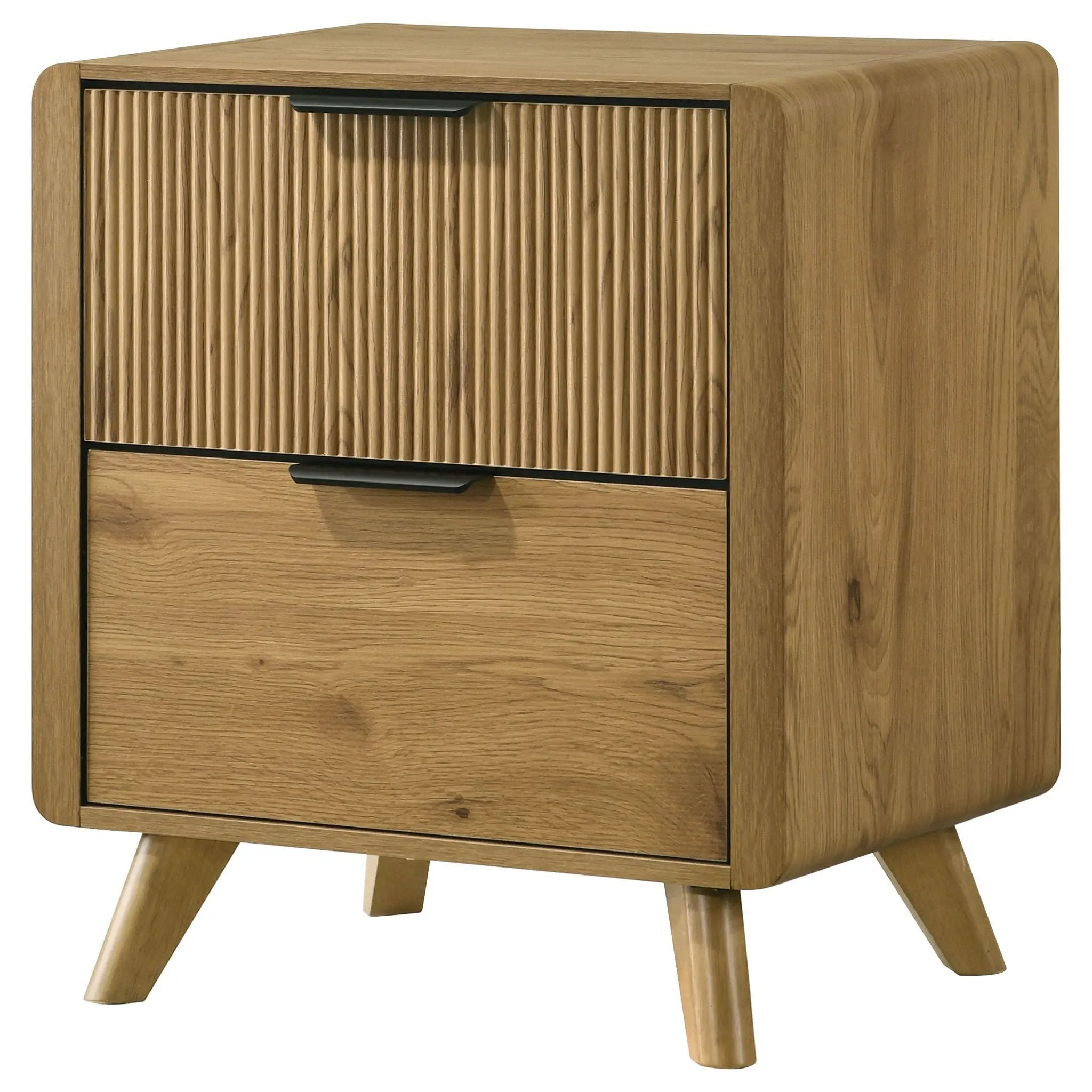 Bennett 2-drawer Bedroom Nightstand Bedside Table Light Oak by Unique Piece Furniture