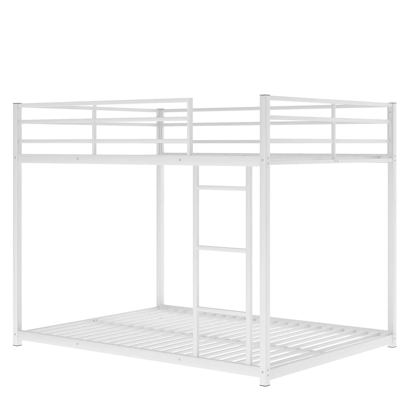 Metal Bunk Bed, Low Bunk Bed With Ladder by HouseOfZazla