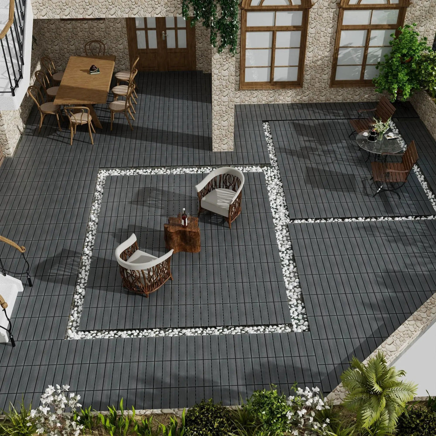 Patio Deck Tiles, Pack Of 22 by HouseOfZazla