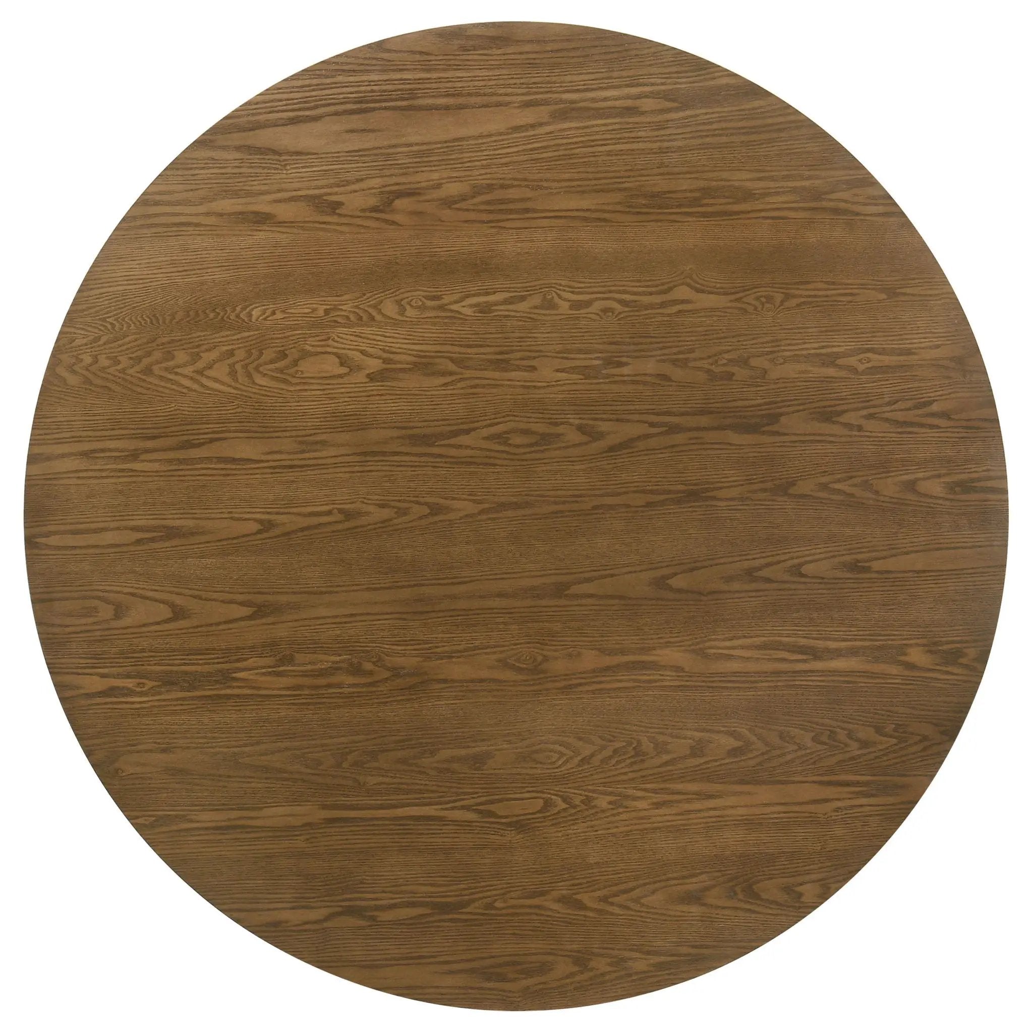 Franklin 54-inch Round Wood Pedestal Base Dining Table Dark Brown by Unique Piece Furniture