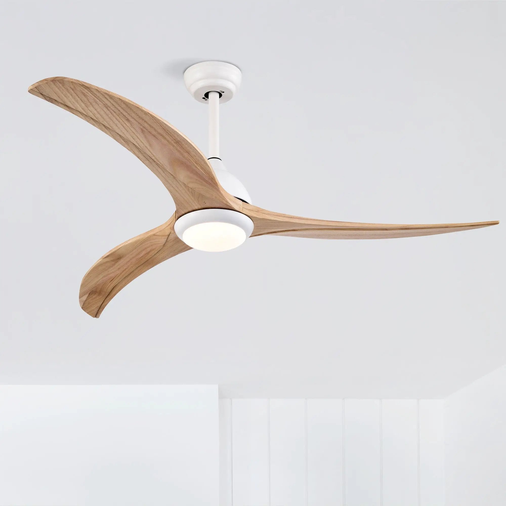 Indoor Outdoor Ceiling Fan With Light With Remote Control, Noiseless Reversible Motor, 6 Speed, 3 Color by Unique Piece Furniture