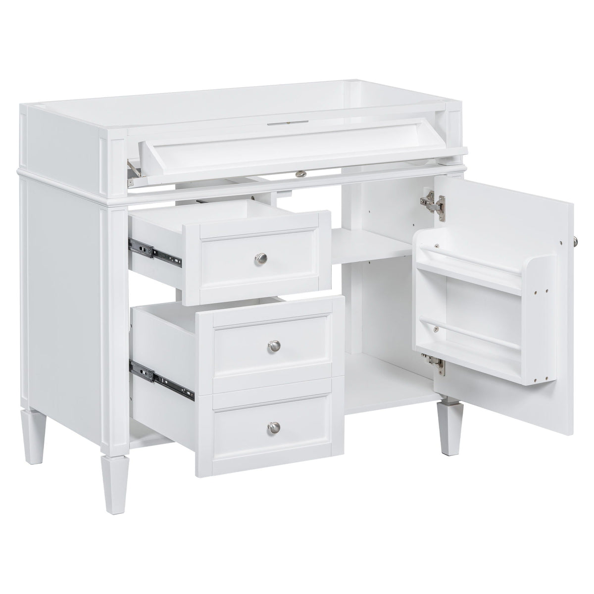 Bathroom Vanity with 2 Drawers and Tip-Out Storage - Multiple Colors, photo 5 of 40
