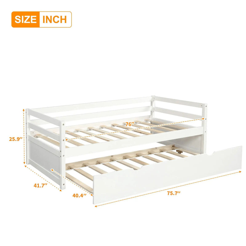Twin Daybed With Trundle Frame Set by Unique Piece Furniture