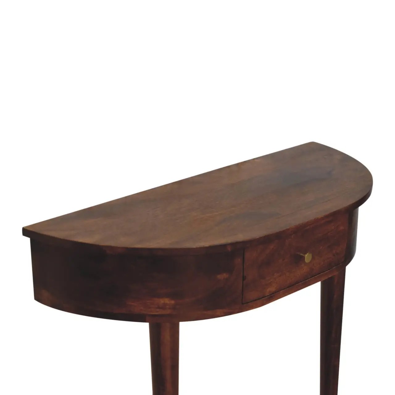 Solid Wood Backless Mounted Console, 1-Drawer, Chestnut by HouseOfZazla