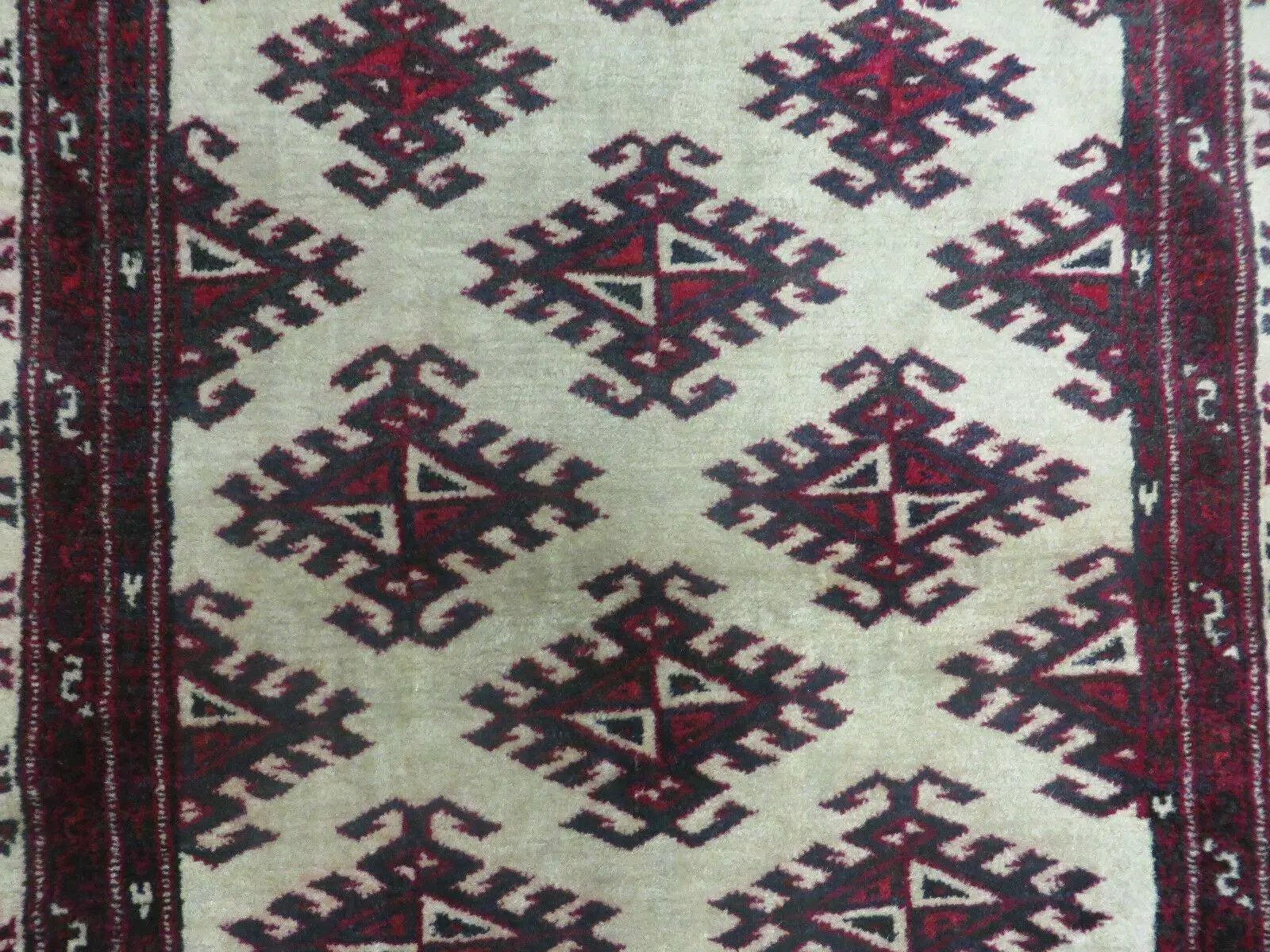 3' X 3' Vintage Handmade Turkoman Bokhara Yamud Wool Rug Nice by Jewel Rugs