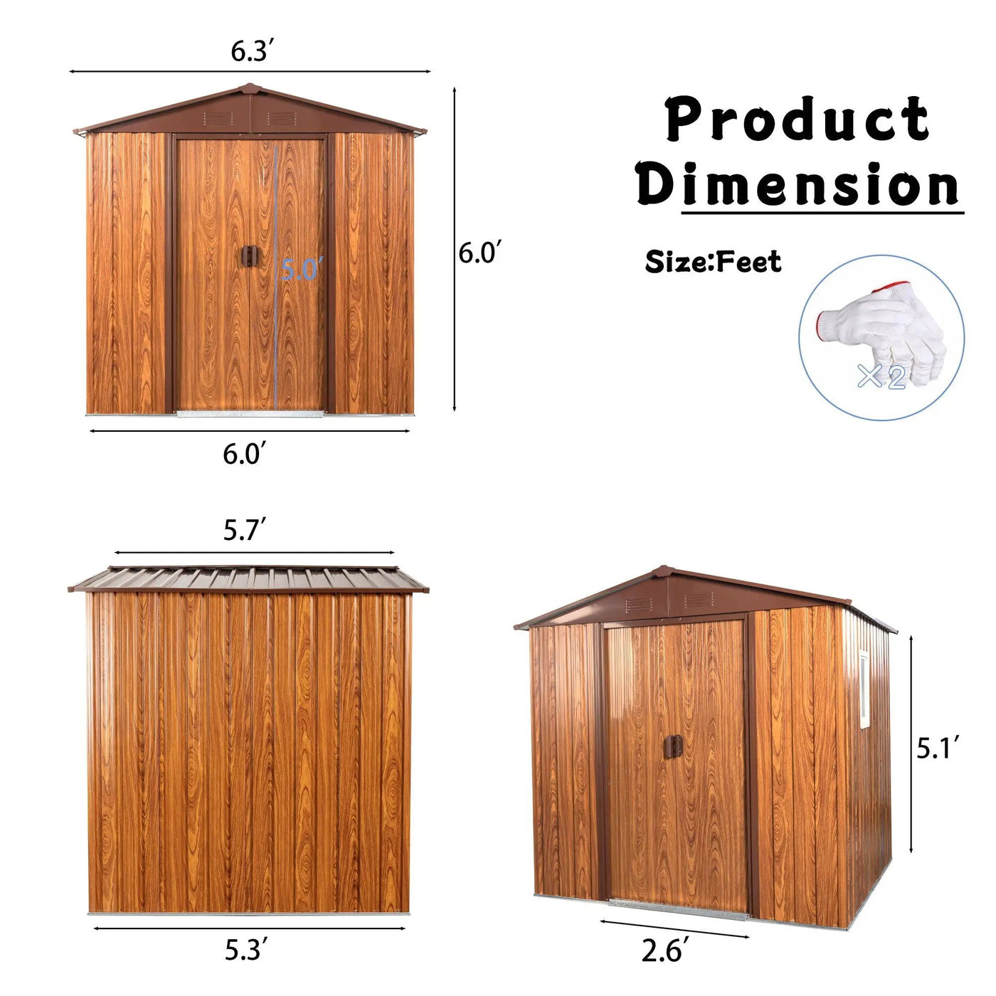 Outdoor Metal Storage Shed With Floor Base by HouseOfZazla