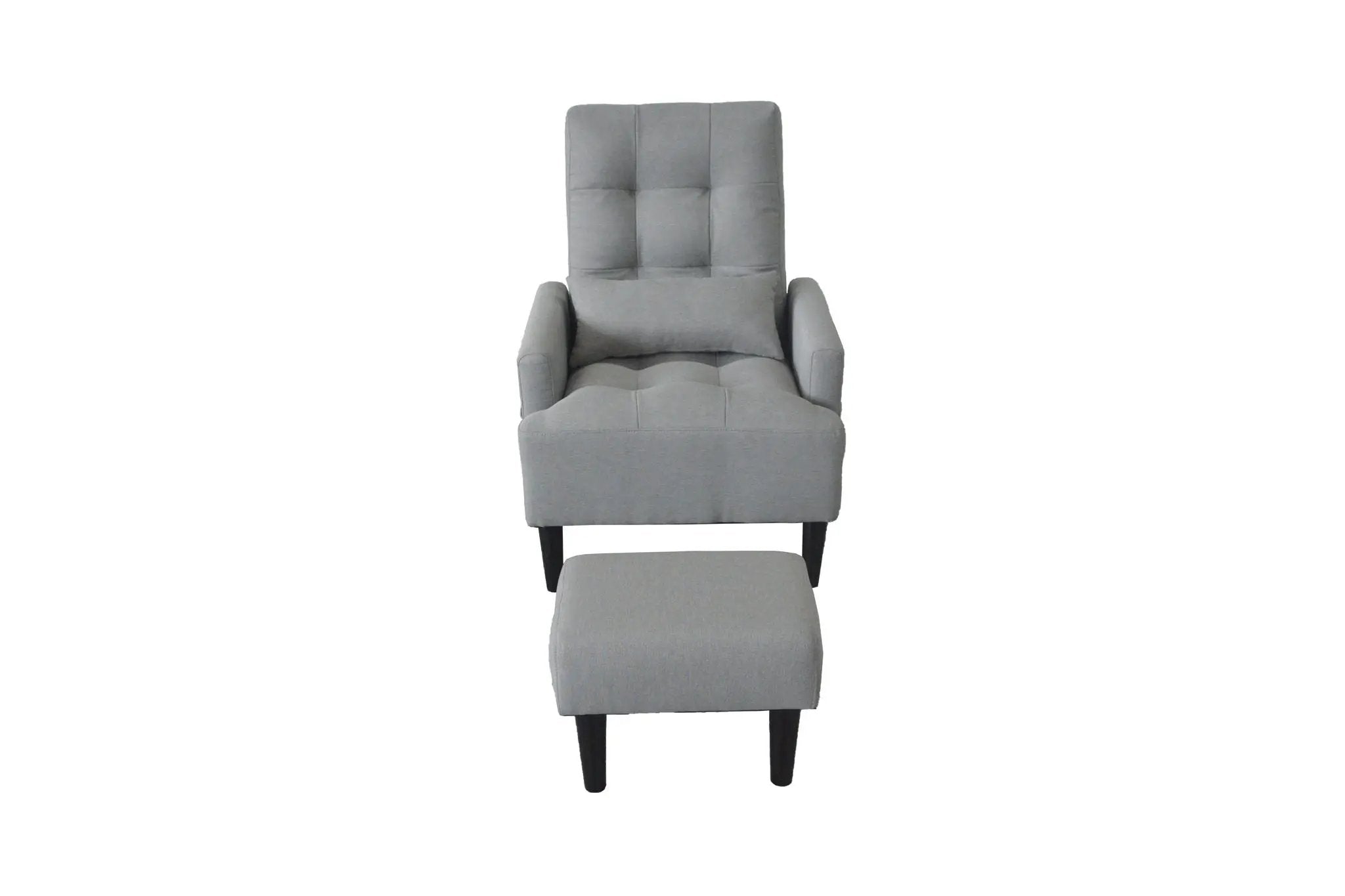 Living Room Sofa Single Chair And Ottoman, Modern Multi-Function Fabric Living Room Sofa Lounge Chair Bed And Stool. Soft Leisure Single Chair Adjustable Into 5 Angles With Sofa Bed by HouseOfZazla