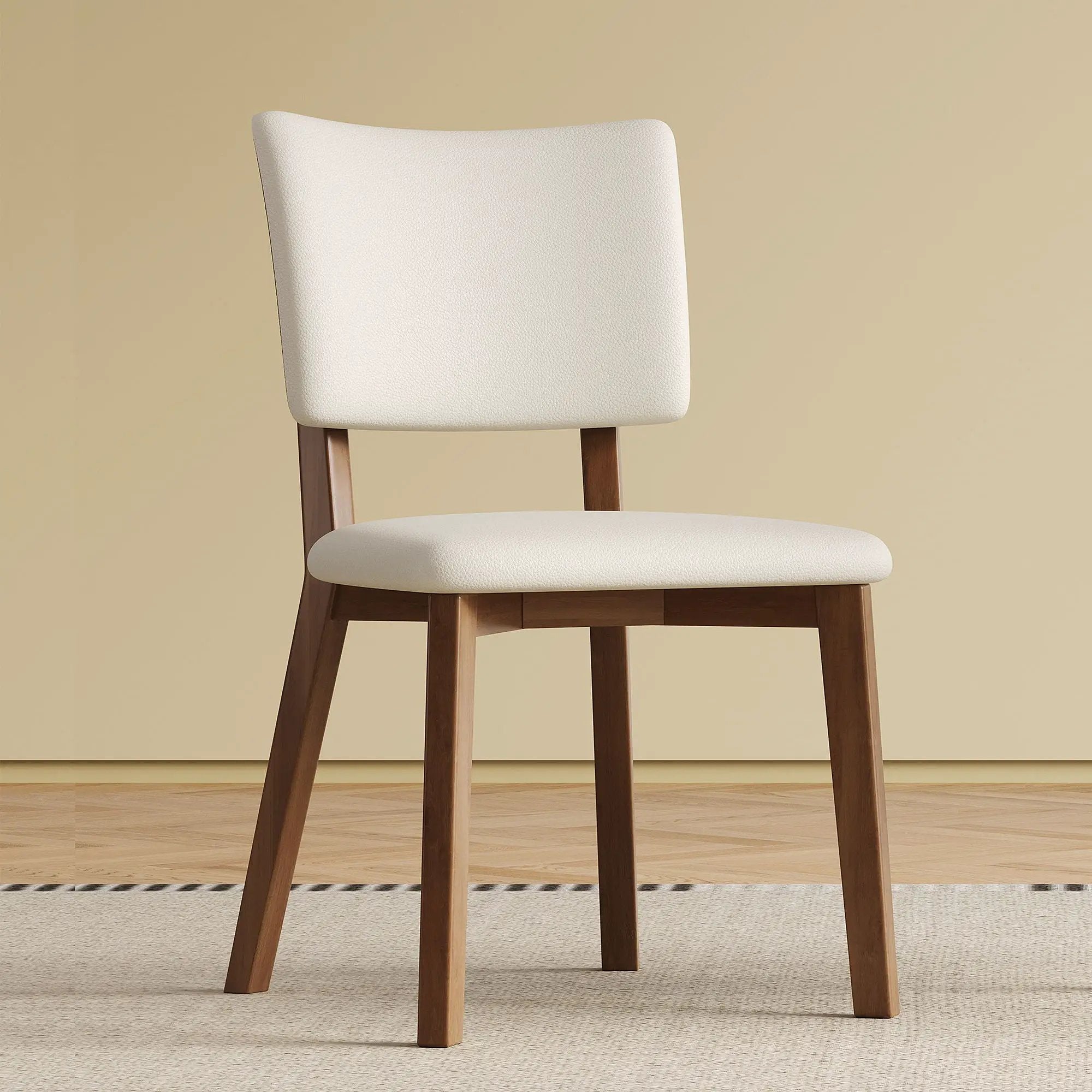 Dining Chair (Set of 2) - White / Deep Walnut by HouseOfZazla