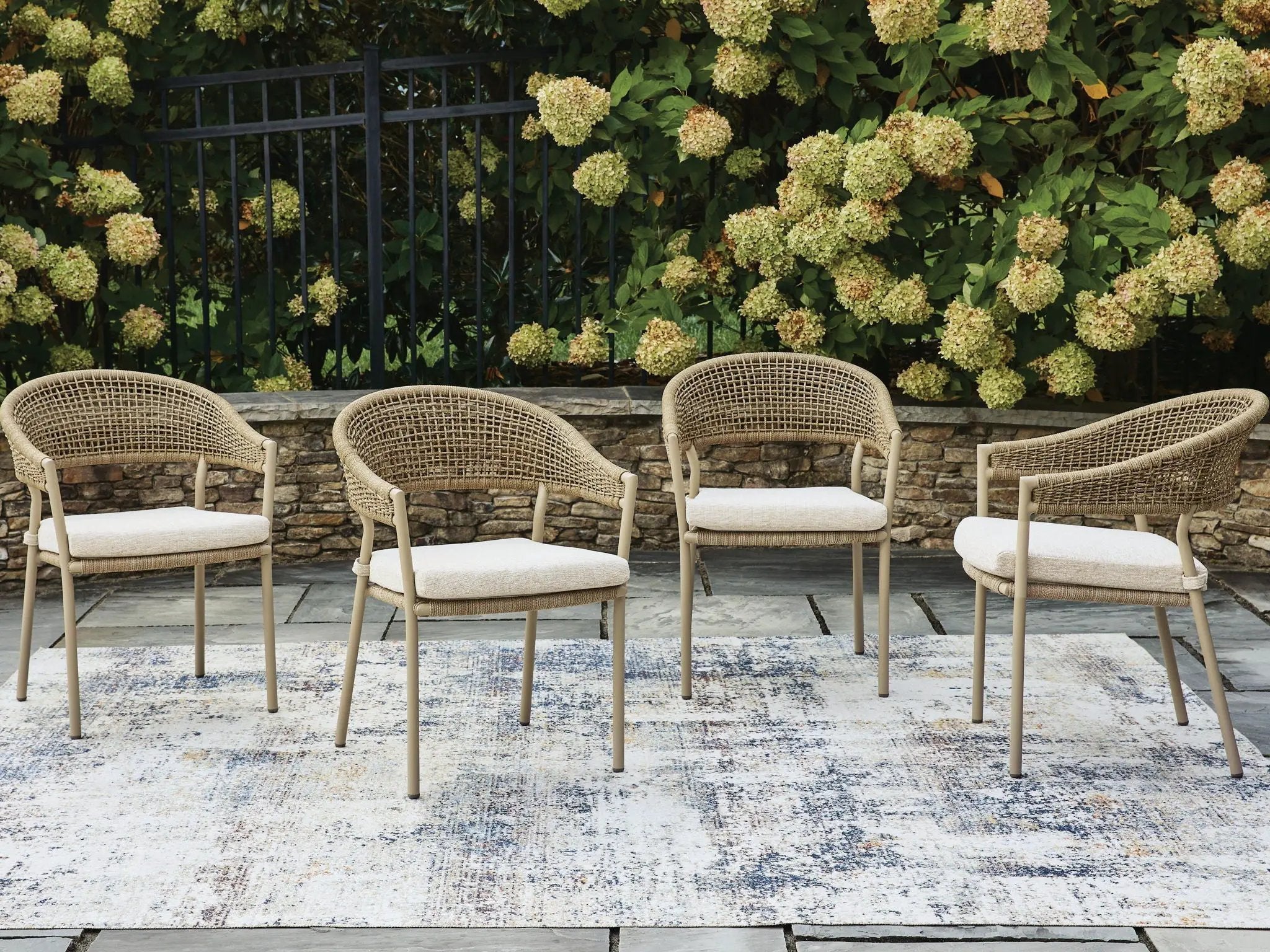 Orchard Beach - Arm Chair With Cushion (Set of 4) - Beige by Unique Piece Furniture