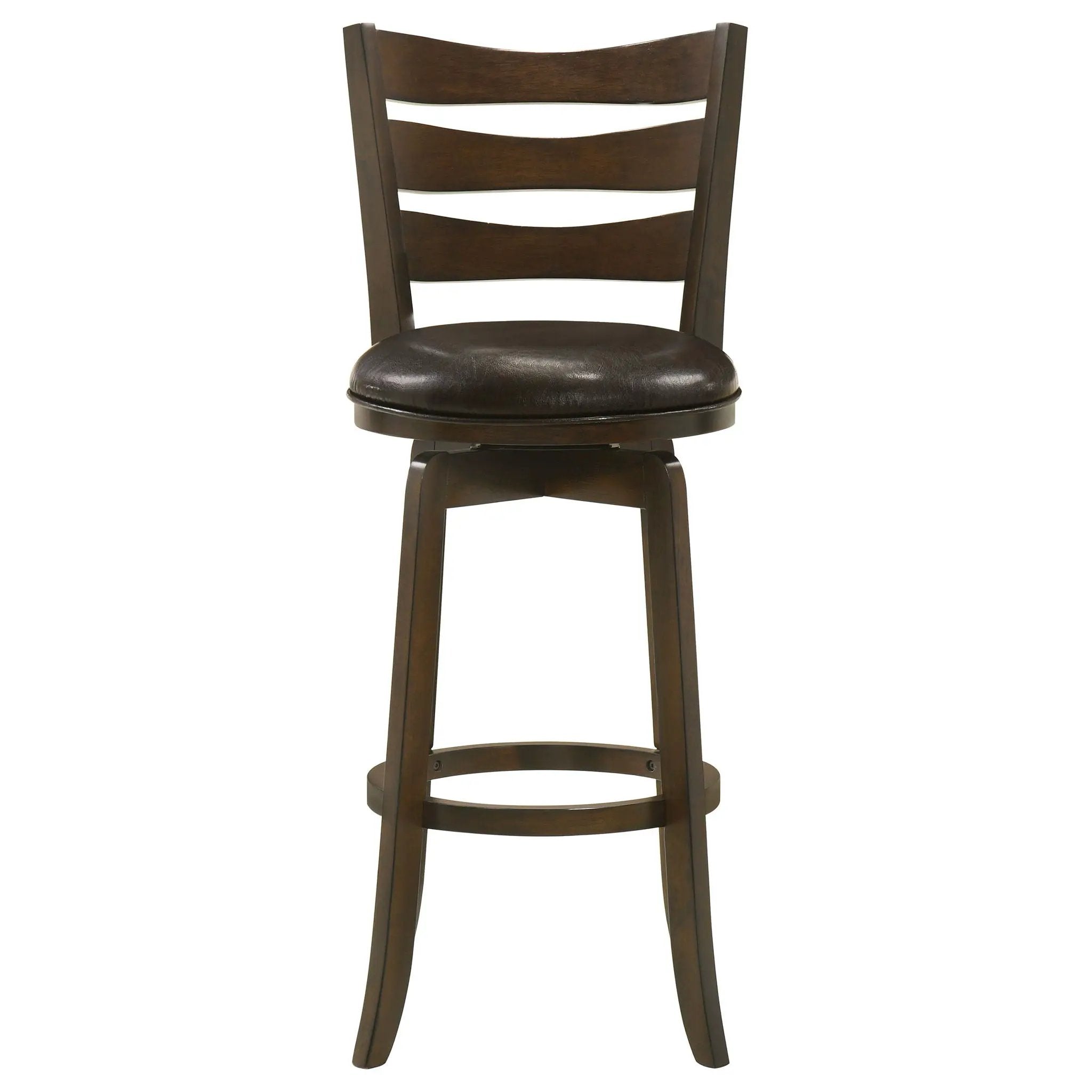 Murphy Wood Pub Height Swivel Bar Chair Dark Brown by Unique Piece Furniture